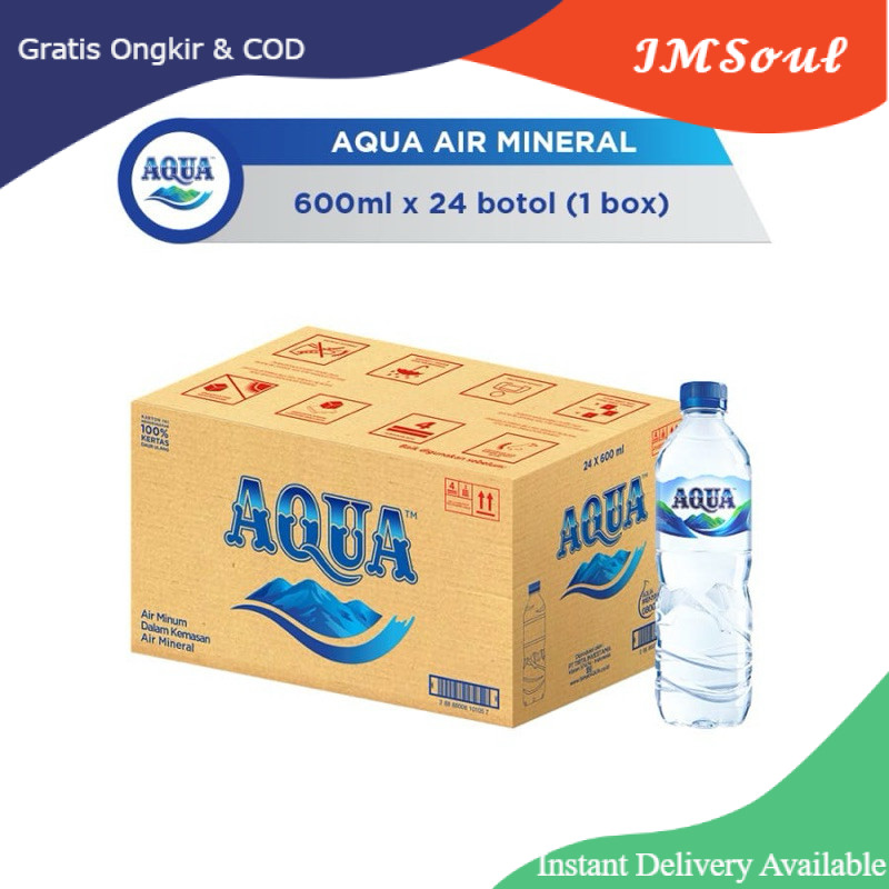 I'M Soul aqua botol 600ml/aqua dus 600ml/aqua botol 600 ml/air mineral aqua