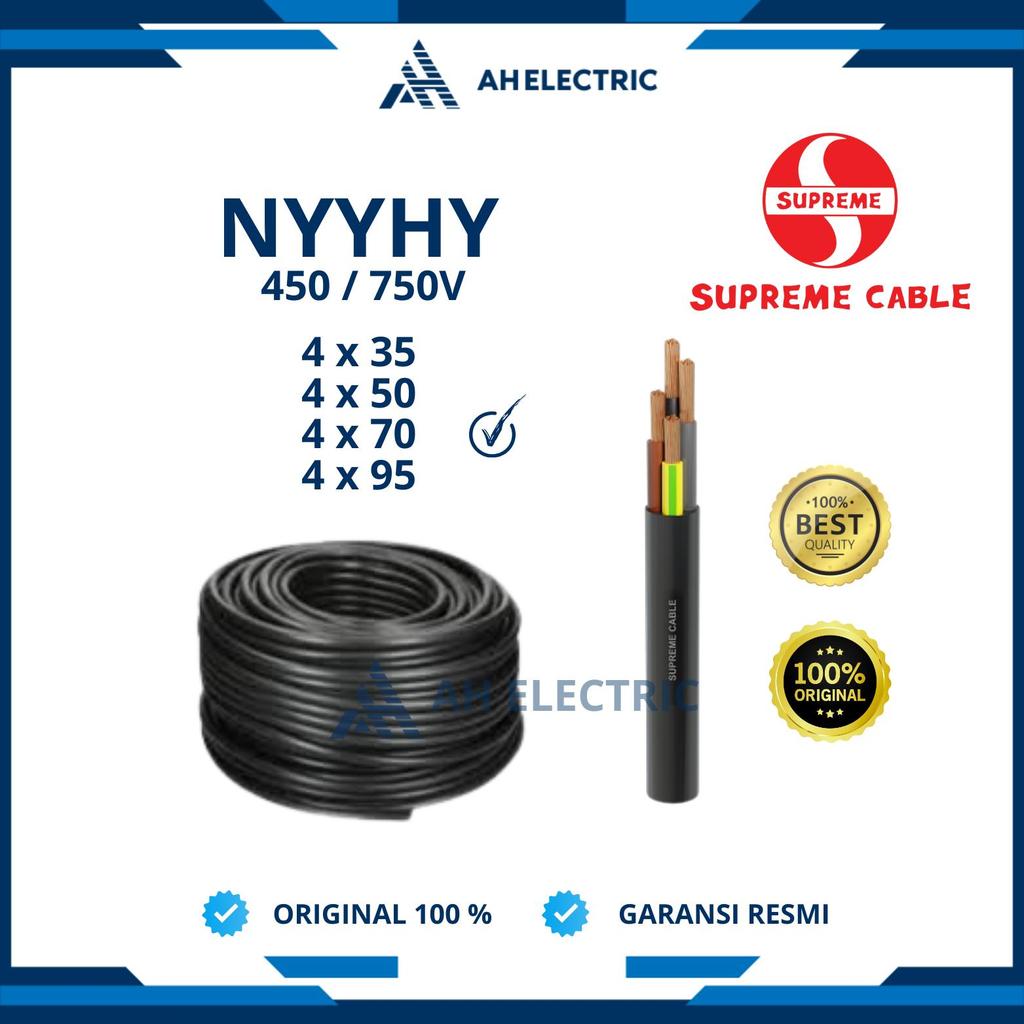 Supreme Kabel NYYHY 4x70 mm / 4 x 70 mm | 1 Roll 50 Meter / 100 Meter | Original