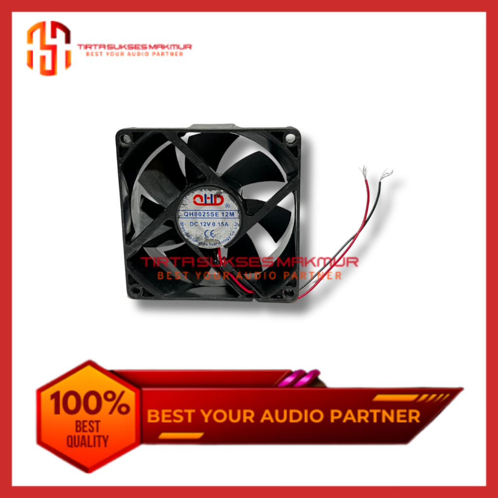 Fan Dc Kotak 12V bekas PSU Diameter 8x8 warna hitam
