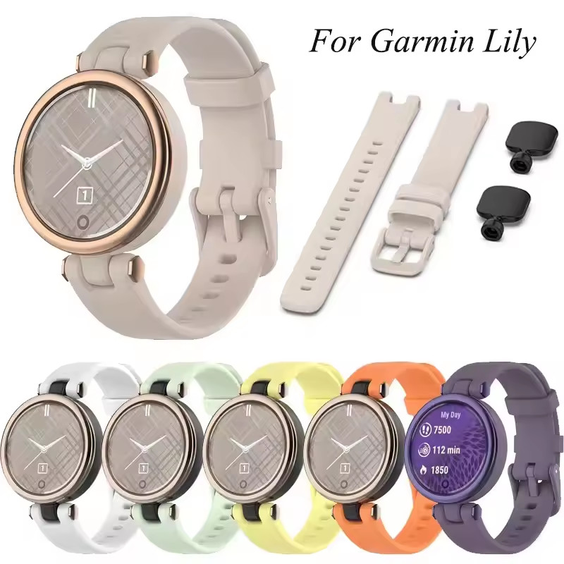 For Garmin Lily Watch Band Sport Silicone Replacement Strap Women Fashion Fitness Wristband Garmin L
