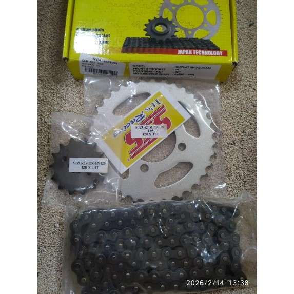 Gear Set SSS Motor Shogun 125 Racing Ger Set Motor