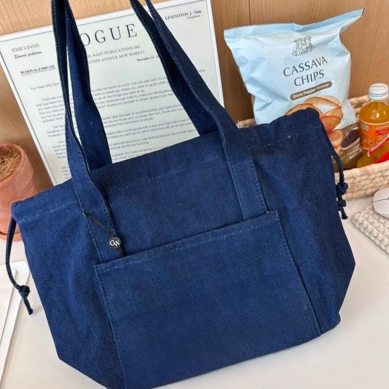 MOODGIRL Tas Tote Bag Wanita Kain Polos | Tas Bahu Wanita Kekinian untuk Kuliah & Daily TFW 215