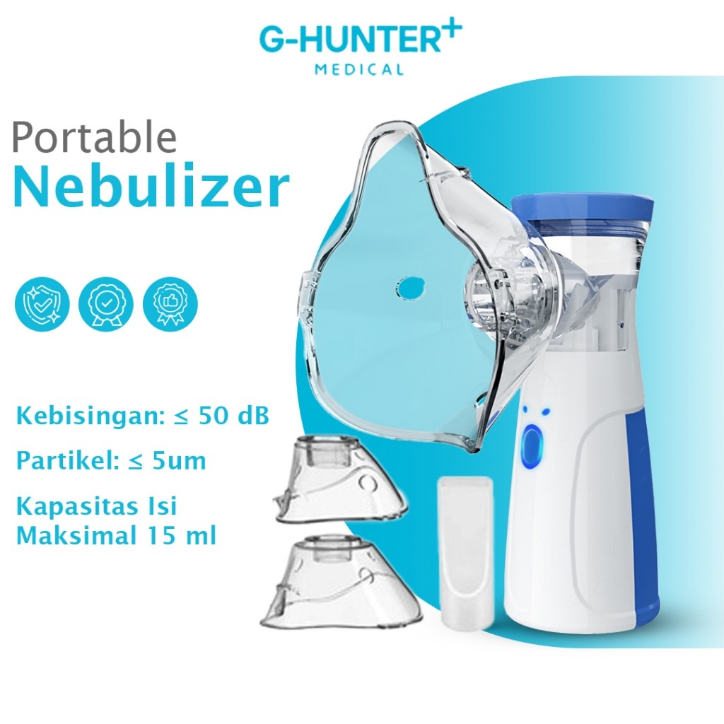 Nebulizer Portable Anak Dewasa Alat Terapi Uap Pernapasan Asma & Inhalasi / Nebulizer Portable / Ala