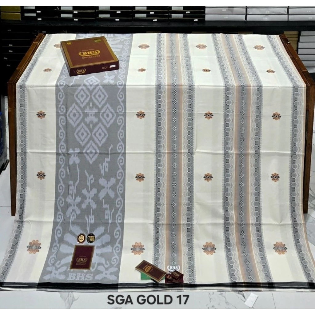 GARDESHOP.ID SARUNG BHS EXCELLENT SONGKET MIX E52 SMB/SSF/SSA/STA KUALITAS GOLD