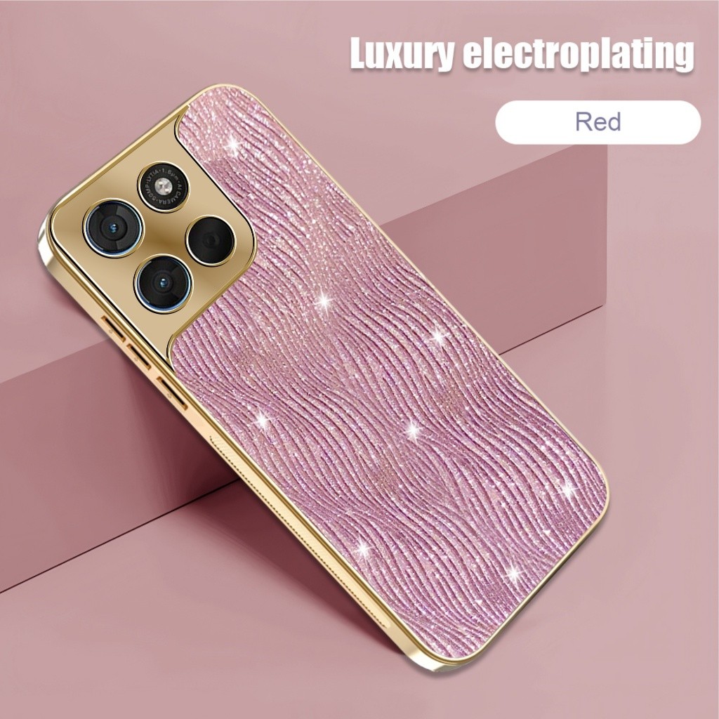 Case Motorola G86 / G86 Power Casing Luxury Electroplating List Gold Handphone