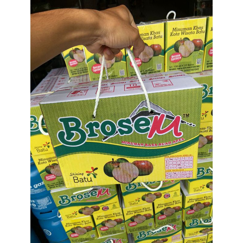 Minuman Sari Apel Brosem Asli Malang - 32 Cup, Tanpa Pemanis Buatan, Segar & Alami