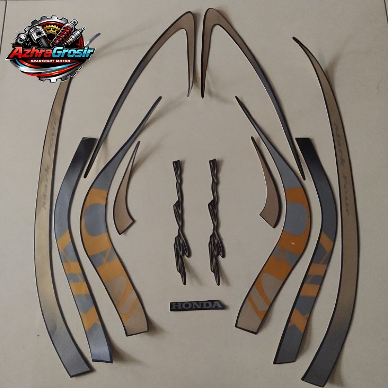 stiker striping motor honda scoopy 2021 grey brown list body standar