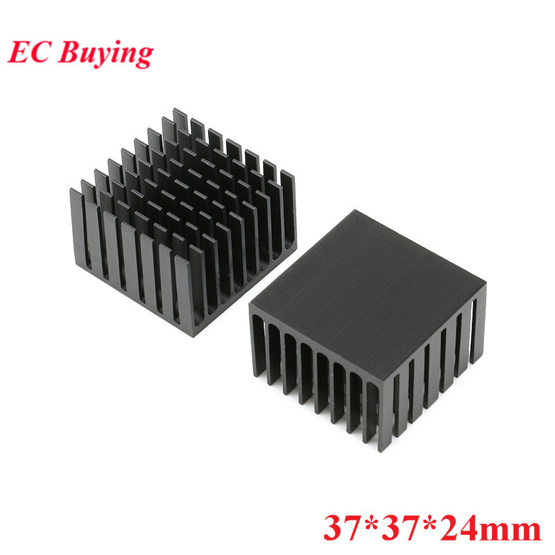 5Pcs/1pc 37*37*24mm Heatsink Raator Cooling Fin Cooler Aluminum Heat Sink for LED Power IC Transisto
