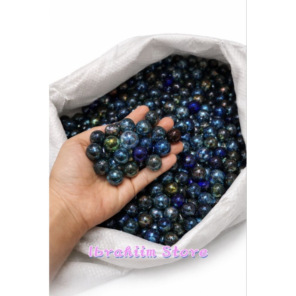 1/2 Kg Kelereng Metalik Isi kurleb 95 Pcs / Mainan Anak Kelereng Jadul Warna Warni / 1 Kg Mainan Kel