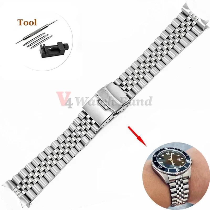 22mm MDV106 Watch Band ving Watch Bracelet for Casio  MDV-106 MDV-107 Metal Wrist Band Silver Steel 