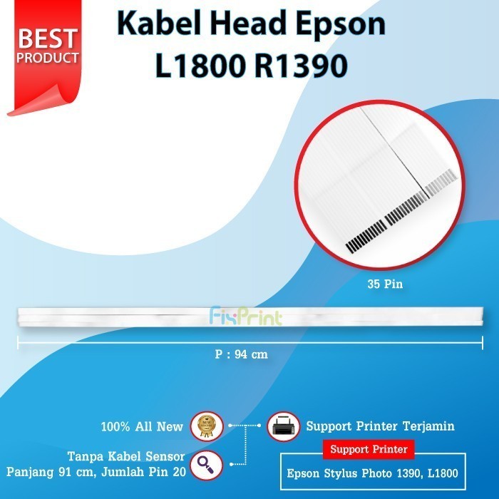 Kabel Head Printer Epson 1390 R1390 L1800, Flexible Head L1800 Flexible Cable L1800 L1390 Printhead 