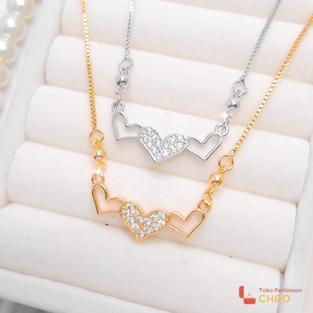 Kalung KOYE Titanium Perhiasan Wanita Lapis Emas Dan Perak KOYE.07