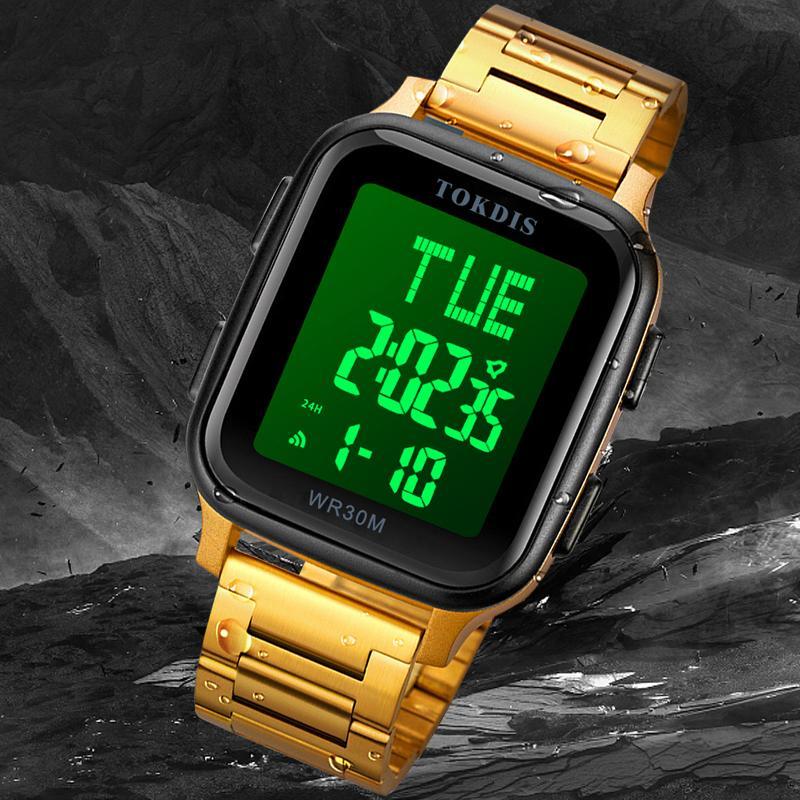 DISKON   Terlaris Jam Tangan Pria dan Wanita Tokdis 2575 Rantai Digital Original water resist 3 ATM 