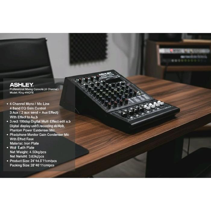 MIXER AUDIO ASHLEY KING4 NOTE KING 4 NOTE 4channel original