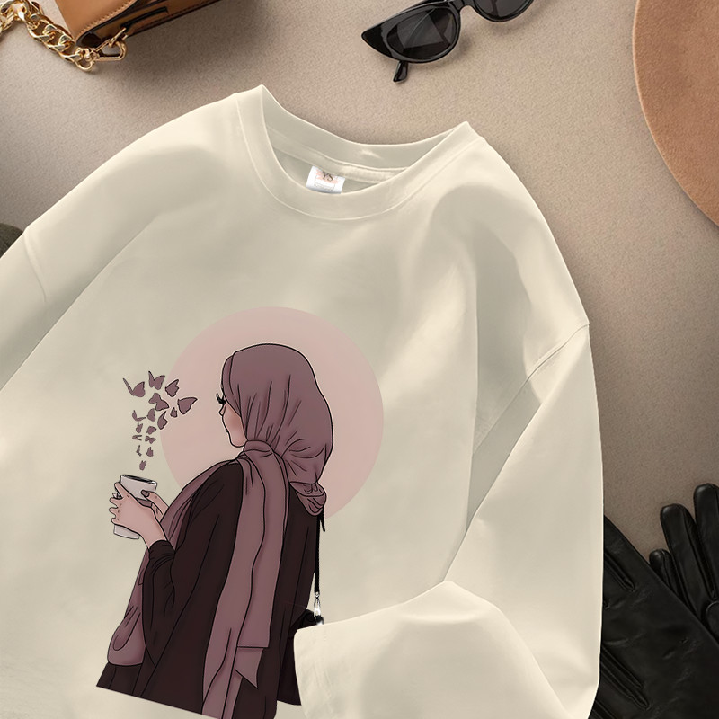 YS Buyer | COD Kaos Lengan 7/8 Baju Kaos Oversize Unisex | Kaos Printing Sablon Karakter Trendly Wan