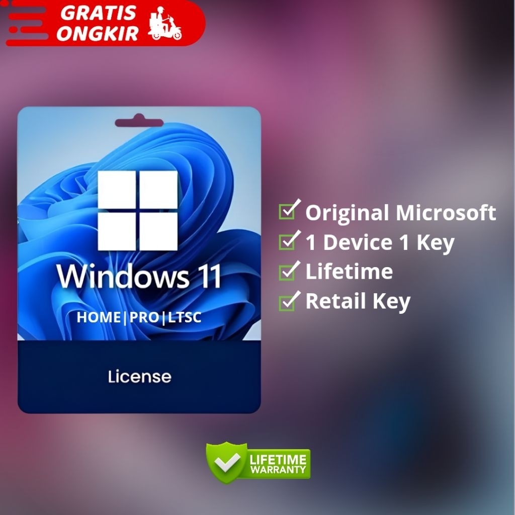 Windows 11 Pro | Home | Enterprise | Garansi Lifetime