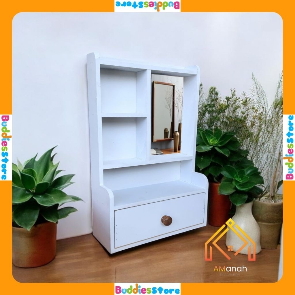 Rak Kosmetik Laci Gantung Rak Hias Make Up Tolet Kaca RKA444