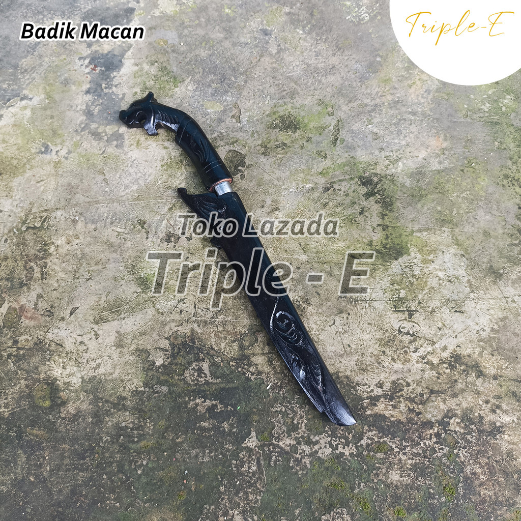 AVENSTORE pisau motif Macan / pisau ukir baja asli super tajam /pisau baja gagang macan
