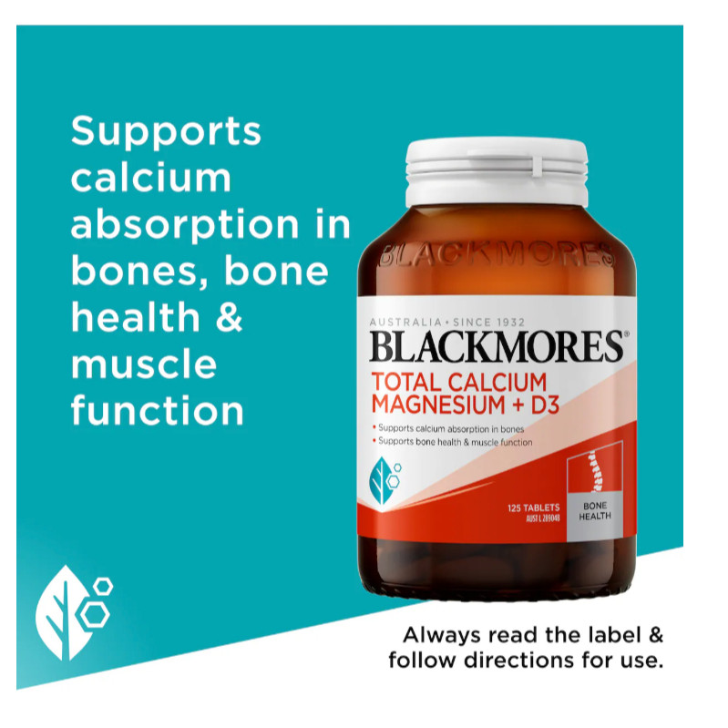 Blackmores Total Calcium, Magnesium + D3 200 tablets | Blackmores Vitamin D3 Kalsium Magnesium Vit D