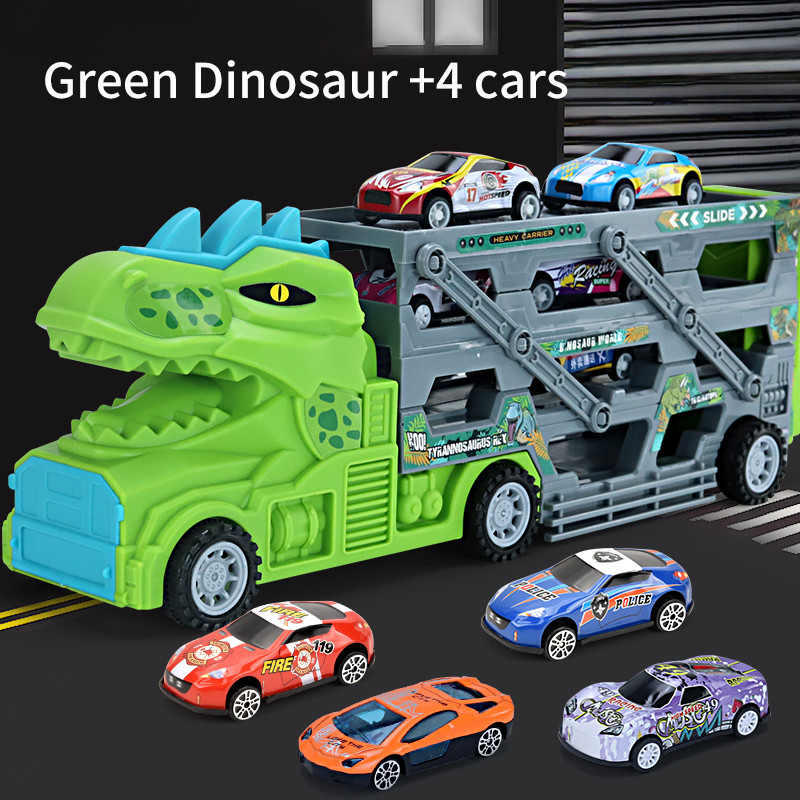 Three Level Container Truck Transport Truck Ejection Fog Storage Alloy Simulation Car Model Boy Toy 