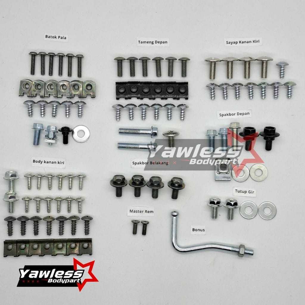 Baut Bodi Lengkap Honda Revo 100 Lama Fullset/Baud Honda Revo 100cc Lama Fullbody