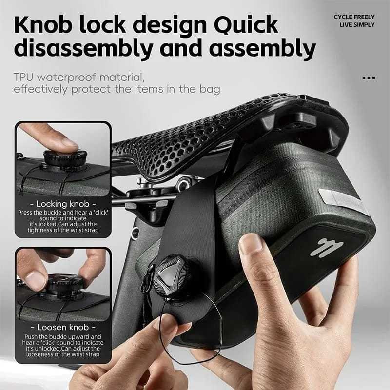 West Biking Tas Sadel Sepeda Waterproof Boa Lacing Fit System Lipat Touring Roadbike Gravel MTB