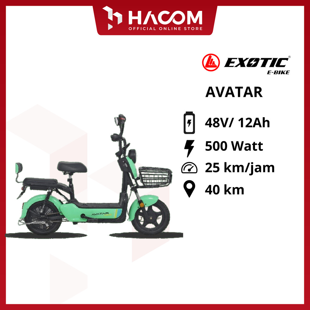 SEPEDA LISTRIK EXOTIC AVATAR GARANSI RESMI NEW