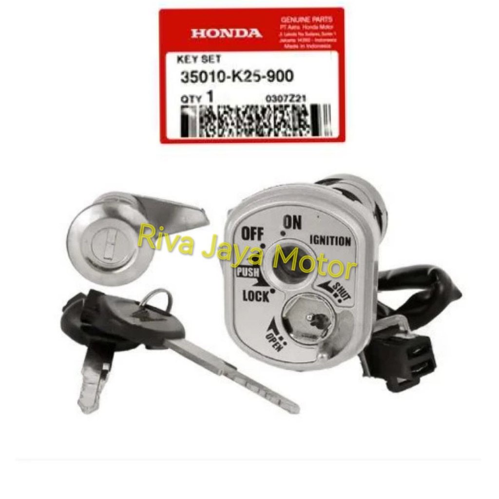 Kunci Kontak Set + Jok Beat Fi F1 Injeksi Lama 2012 - 2015 Stater Kasar Original Ahm Astra Honda Mot