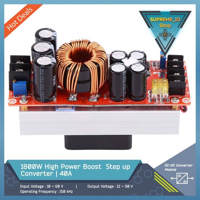 DSKJ High Power DC-DC Step Up Boost Power Supply Converter + Active Cooling | 1500W 30A | 1800W 40A 