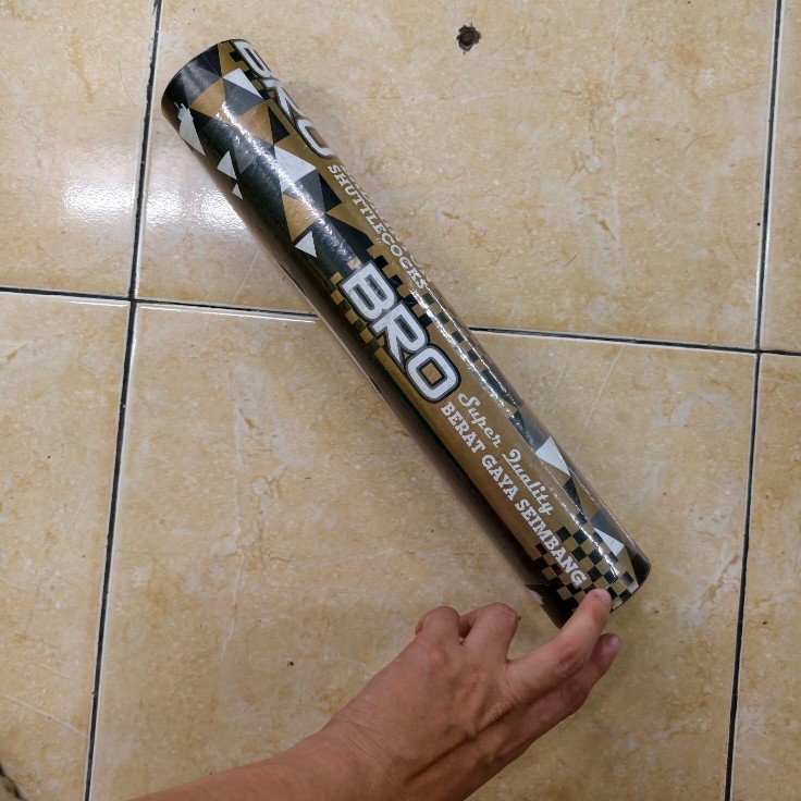 BRO Hitam Shuttlecock 1 slop 12pcs Papak Tumpul Kok Kock Batminton Badminton