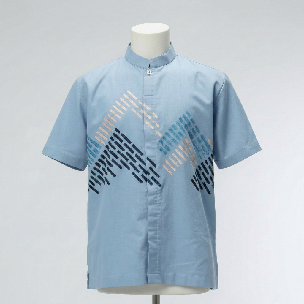 Koko Couple Ayah Anak Bordir Abdillah Lengan Pendek Baju Lebaran Ramadhan Koko Muslim Pria Anak Mode