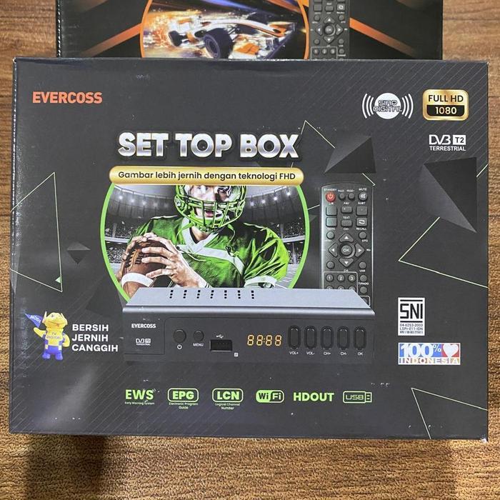 Zone Eltech Evercoss Set Top Box / Evercoss STB Plus Max Megabox - stb murah Remot - Stb Plus