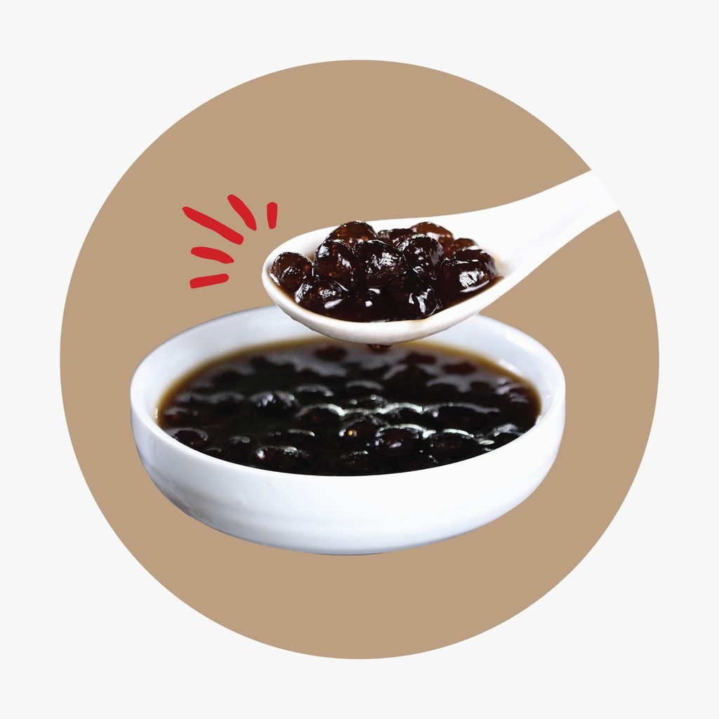 Sokoni49 Nata Jelly Boba Pearl Brown Sugar Gula Aren 500Gr- Boba To Eat Siap Saji Topping Dessert