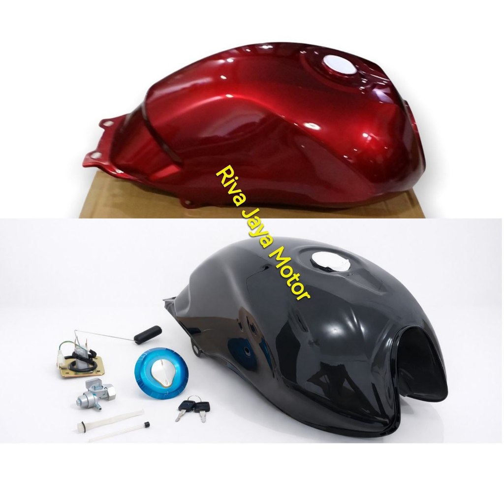 Paket Tangki + Kran + Pelampung + Tutup Tengki Bensin Honda Megapro New Primus 2006 - 2009 Hitam Mer