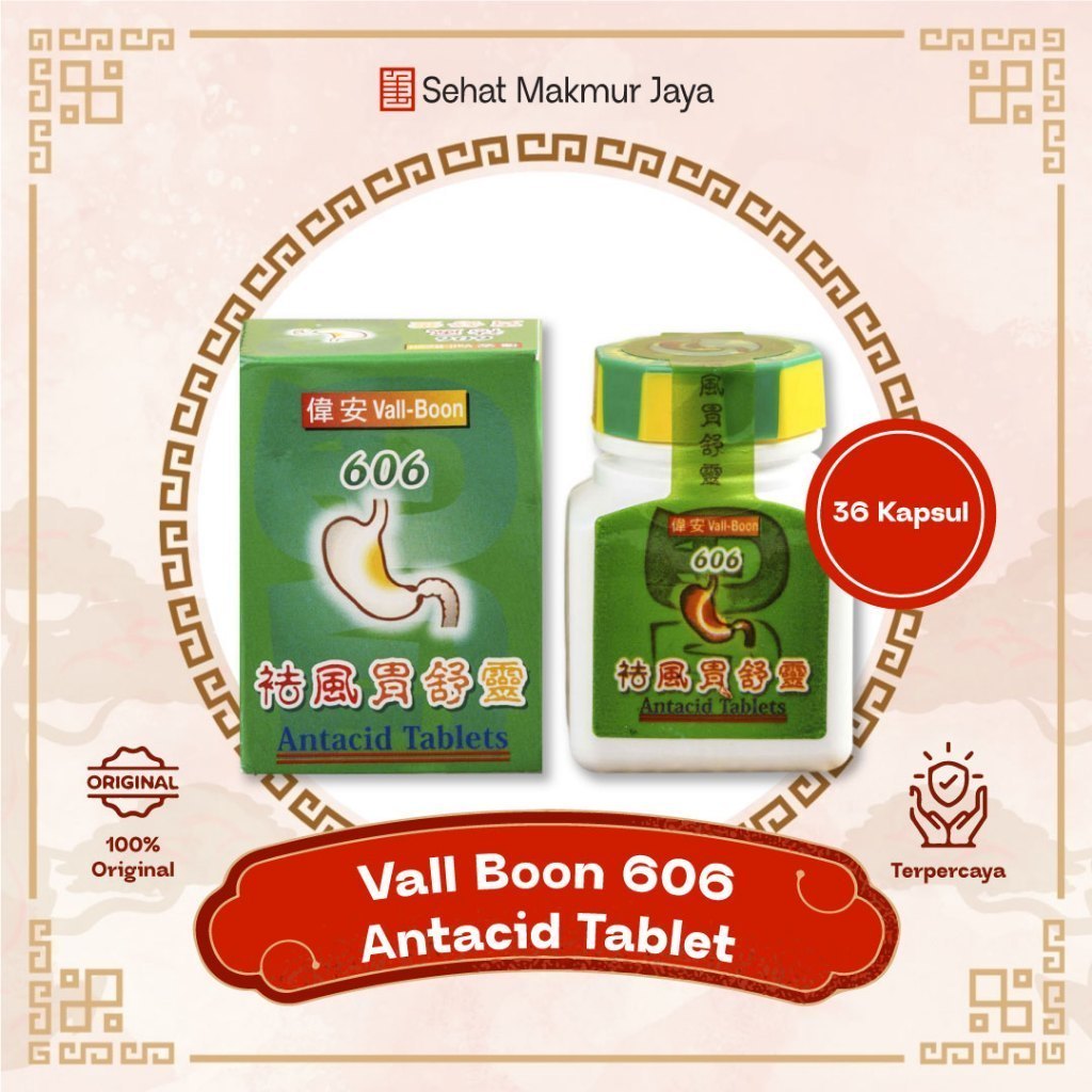[ PROMO ] 606 Antacid Tablet Vall-Boon Isi 36 Kapsul