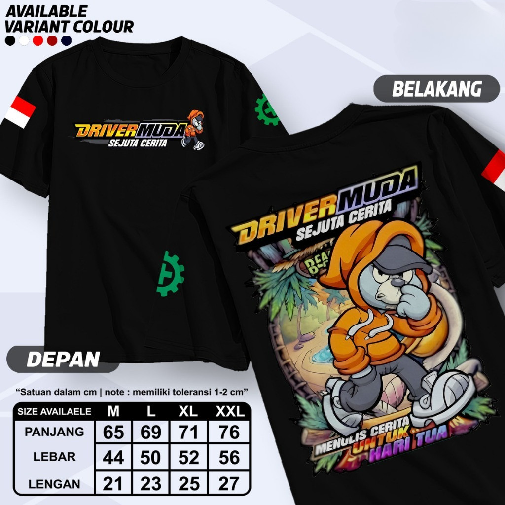 PL.OFC | Kaos DRIVER MUDA Sejuta Cerita / Kaos Kata Kata / Kaos Sopir Driver / Kaos Distro Murah / K