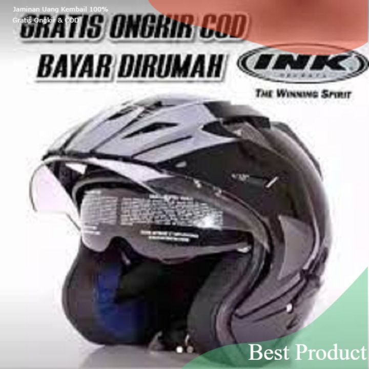 HELM INK DOUBLE VISOR ORIGINAL SNI MERK BMT BUSA TEBALsouvenir lainnya