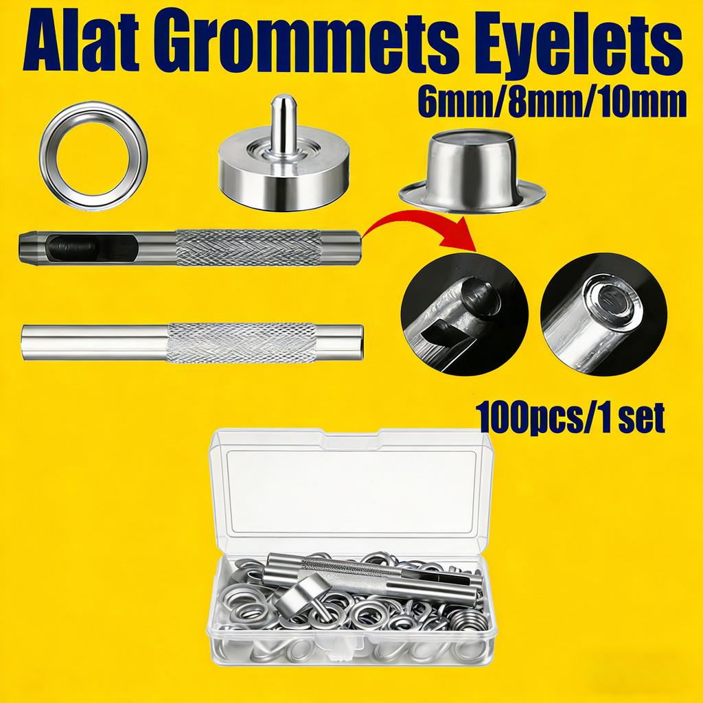 Berisi 100 cangkir mata ayam, alat pemasangan lengkap, artifact yang dibuat dengan tangan. Untuk DIY