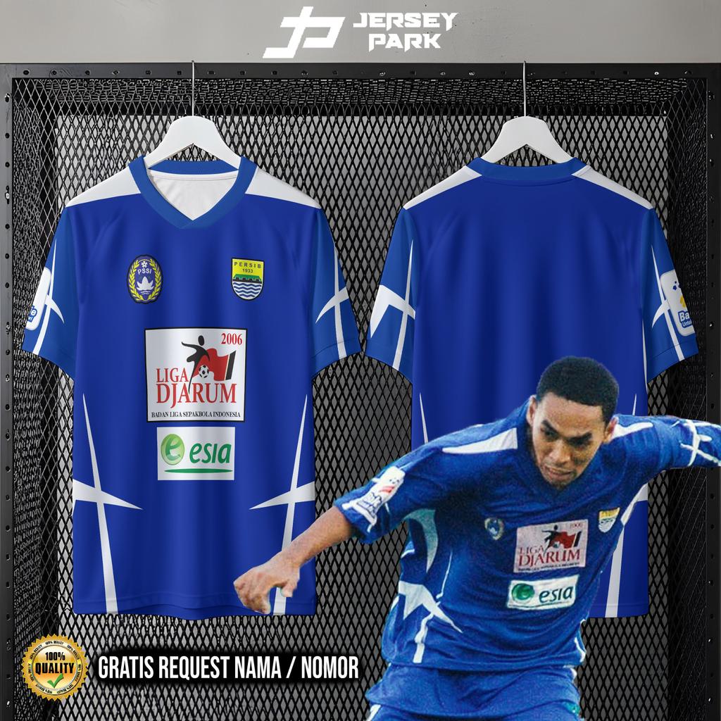 Jersey Persib Retro Vintage Classic Blue Home 2006 Unisex fullprint gratis pasang nama dan nomor