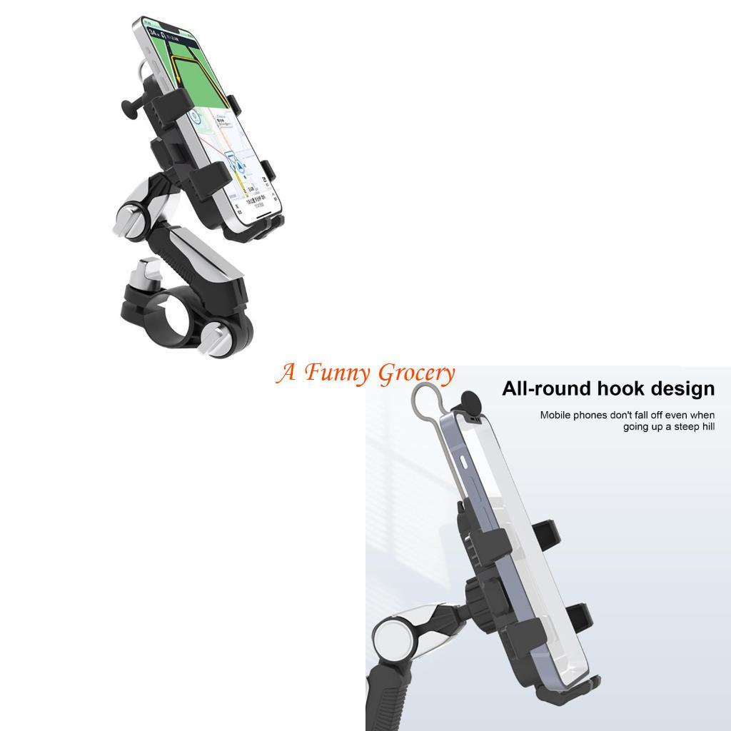 652E Motorcycle Handlebar Phone Mount Scooter Handlebar Clip for 15 14 13 360 Degree Rotating Stand