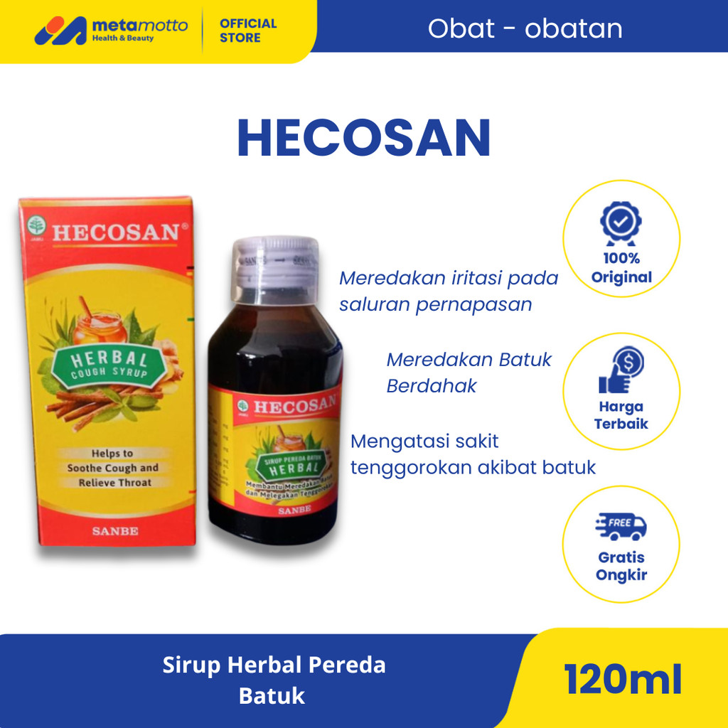 Hecosan Herbal Cough Sirup 120 ml - Herbal Meredakan Batuk