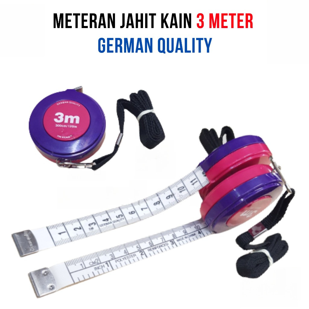 HARTA KARUN Meteran Jahit Kain 3 METER 300CM METERAN ROL kualitas German Jerman Quality CN meteran H