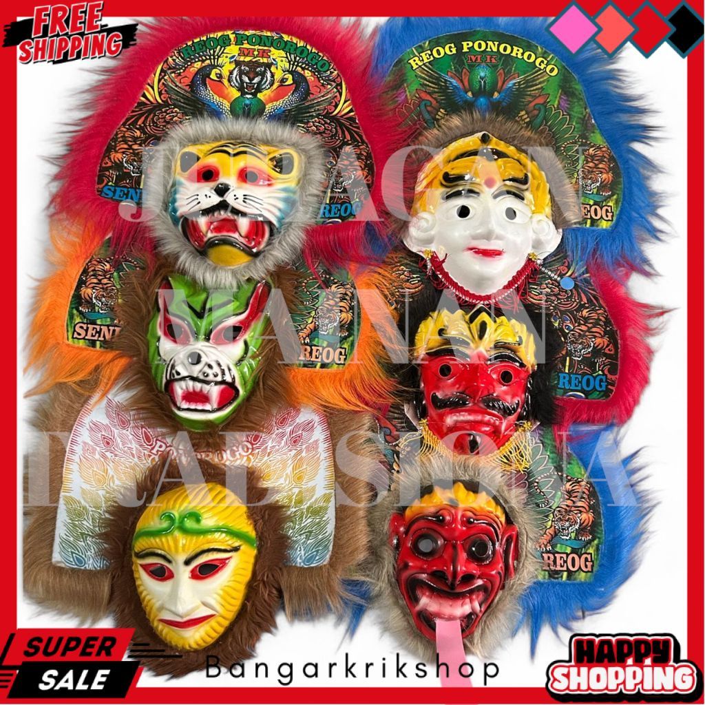 BGS MAINAN TRADISIONAL TOPENG REOG ANAK / MAINAN TOPENG REOG MURAH BERKUALITAS