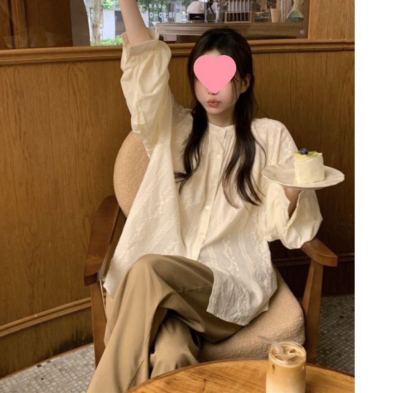 [Saror]Blus renda wanita bergaya vintage Prancis baru