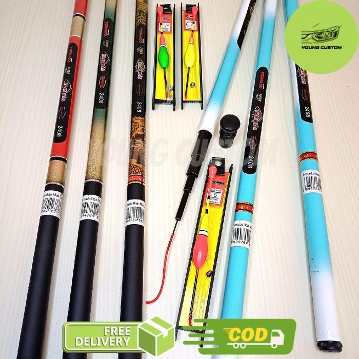 Joran Tegek Murah Orca Ros Pendek 1 Set Fishing Rod - Ikan Mas 180, 1 Set Joran