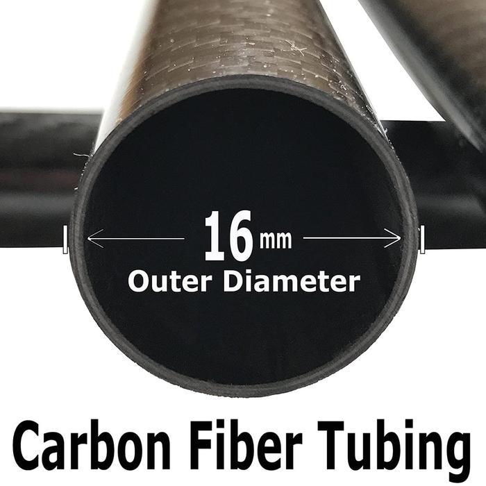 50cm Pipa Carbon Tube Fiber rolled diameter 16mm 18mm 20mm 3K rc airplane pesawat - 16mm