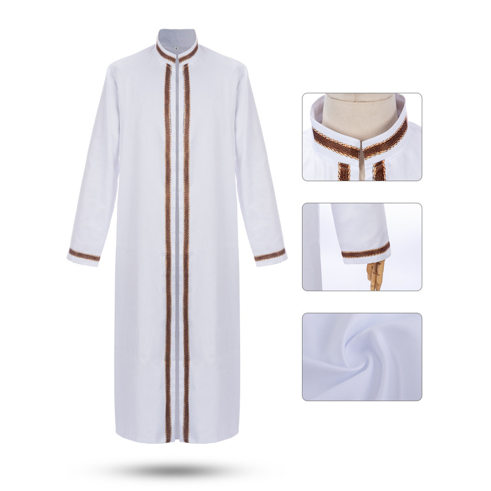 Muslim Jubah Arab Halloween Jubah Muslim Abad Pertengahan Timur Tengah Kostum Vintage untuk Permaina