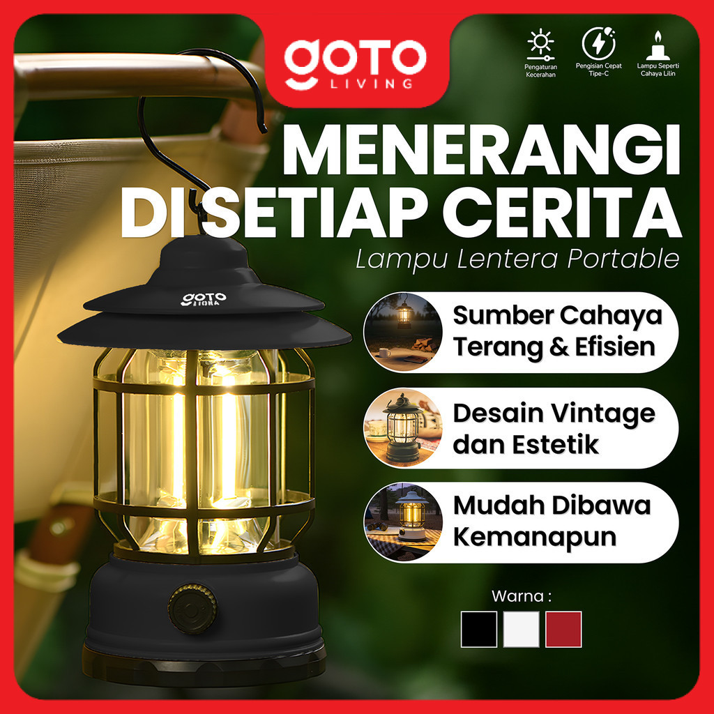 Goto Liora Lampu Lentera Tenda Camping Outdoor Emergency Lamp Baterai