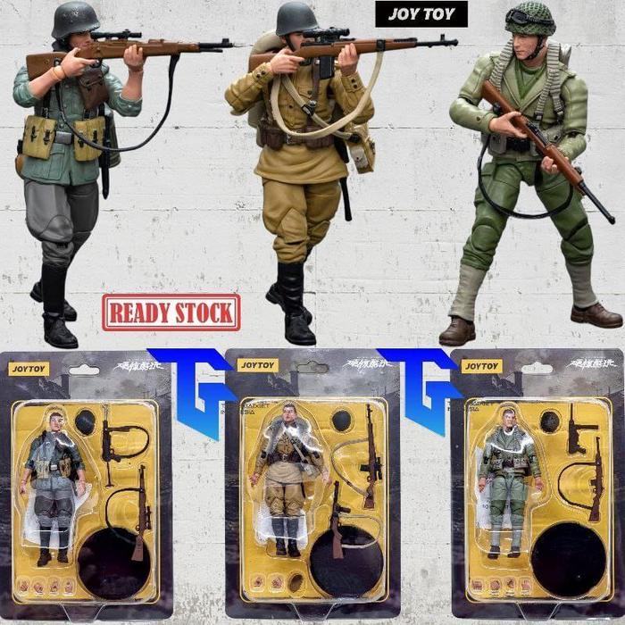 JOYTOY Military 1/18 WWII Wehrmacht JT8919 / Soviet Infantry JT8926 / US Army JT8933 Action Figure -