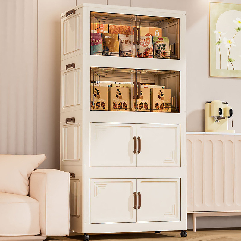 HEINO Lemari Plastik Susun Jumbo Lemari Plastik Lipat Penyimpanan Serbaguna Bayi melipat Lemari plas